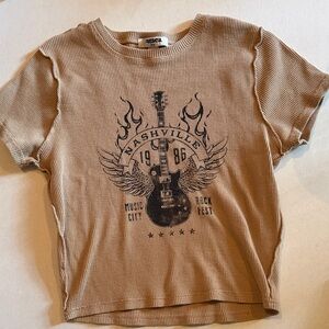 RSQ Tan Graphic Short Sleeve Tee